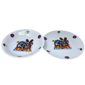 Thun Little Mole & Friends Plate Bowl Set Zdenek Miler Beach Raft Umbrellas